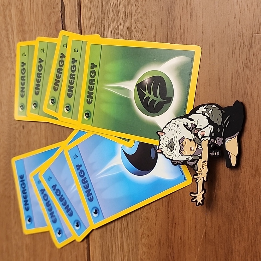 Pokeman cards and pin